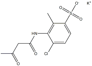 3-(Acetoacetylamino)-4-chloro-2-methylbenzenesulfonic acid potassium salt Struktur