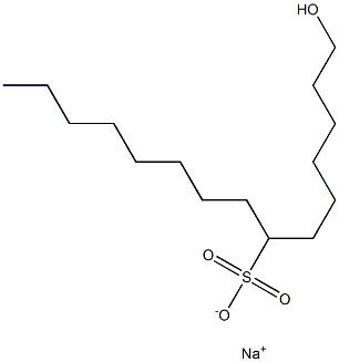 1-Hydroxypentadecane-7-sulfonic acid sodium salt Struktur