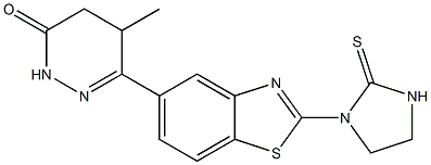 4,5-Dihydro-5-methyl-6-[2-[2-thioxoimidazolidin-1-yl]benzothiazol-5-yl]pyridazin-3(2H)-one Struktur