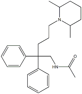 N-[5-(2,6-Dimethyl-1-piperidinyl)-2,2-diphenylpentyl]acetamide Struktur