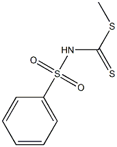 N-(Phenylsulfonyl)dithiocarbamic acid methyl ester Struktur