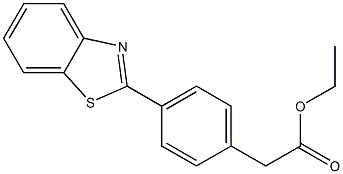 4-(2-Benzothiazolyl)benzeneacetic acid ethyl ester Struktur