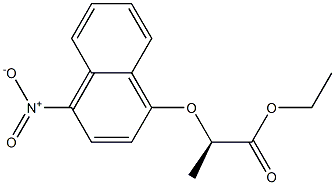 [R,(-)]-2-[(4-Nitro-1-naphtyl)oxy]propionic acid ethyl ester Struktur