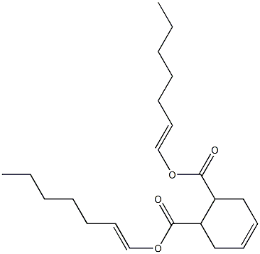 4-Cyclohexene-1,2-dicarboxylic acid bis(1-heptenyl) ester Struktur