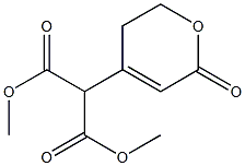 [[5,6-Dihydro-2-oxo-2H-pyran]-4-yl]malonic acid dimethyl ester Struktur