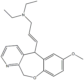 5,11-Dihydro-5-[(E)-3-diethylamino-1-propenyl]-7-methoxy[1]benzoxepino[3,4-b]pyridine Struktur