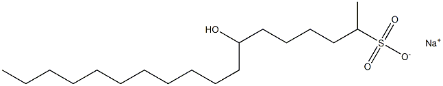 7-Hydroxyoctadecane-2-sulfonic acid sodium salt Struktur