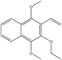 1-Methoxy-2-vinyl-3-ethoxy-4-methoxynaphthalene Struktur