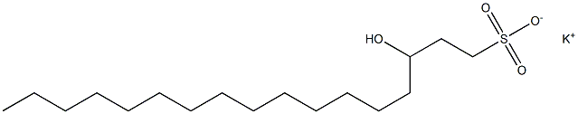 3-Hydroxyheptadecane-1-sulfonic acid potassium salt Struktur