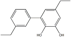 3-(3-Ethylphenyl)-5-ethylbenzene-1,2-diol Struktur