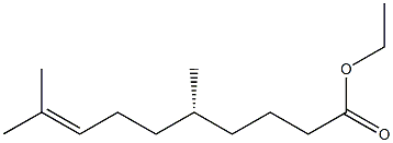 [R,(+)]-5,9-Dimethyl-8-decenoic acid ethyl ester Struktur