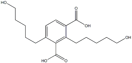 2,4-Bis(5-hydroxypentyl)isophthalic acid Struktur