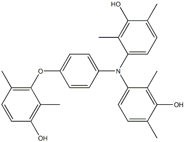 N,N-Bis(3-hydroxy-2,4-dimethylphenyl)-4-(3-hydroxy-2,6-dimethylphenoxy)benzenamine Struktur