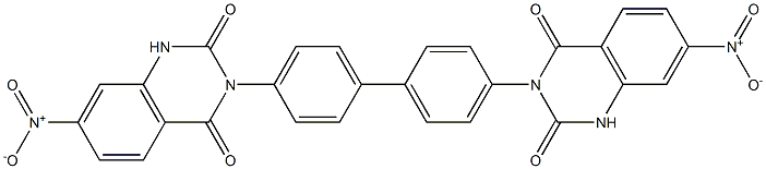 3,3'-(1,1'-Biphenyl-4,4'-diyl)bis[7-nitroquinazoline-2,4(1H,3H)-dione] Struktur