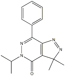 3,3-Dimethyl-5-isopropyl-7-phenyl-3H-pyrazolo[3,4-d]pyridazin-4(5H)-one Struktur