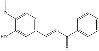 (E)-1-(3-Hydroxy-4-methoxyphenyl)-3-phenyl-1-propene-3-one Struktur