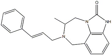 4,5,6,7-Tetrahydro-5-methyl-6-[(E)-3-phenyl-2-propenyl]imidazo[4,5,1-jk][1,4]benzodiazepin-2(1H)-one Struktur