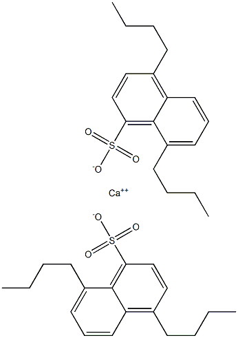 Bis(4,8-dibutyl-1-naphthalenesulfonic acid)calcium salt Struktur