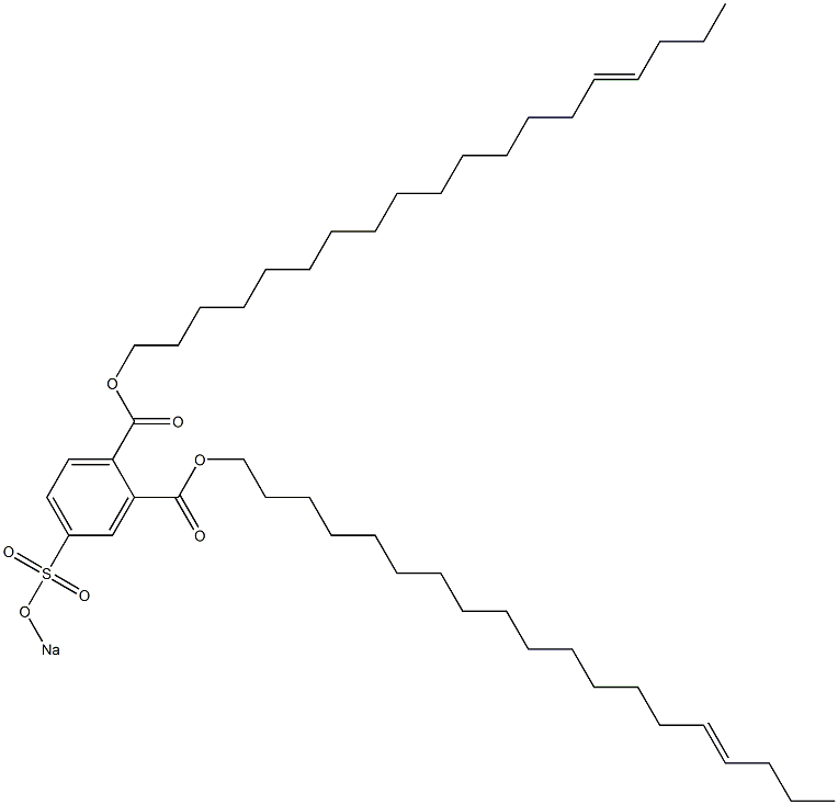 4-(Sodiosulfo)phthalic acid di(15-nonadecenyl) ester Struktur