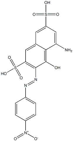 5-Amino-4-hydroxy-3-(p-nitrophenylazo)-2,7-naphthalenedisulfonic acid Struktur