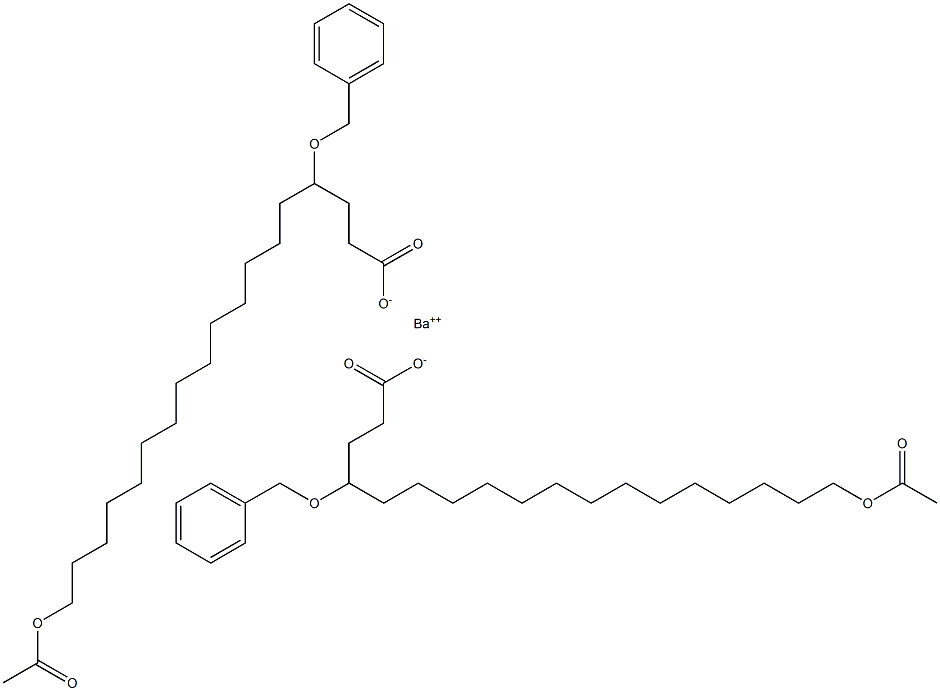 Bis(4-benzyloxy-18-acetyloxystearic acid)barium salt Struktur