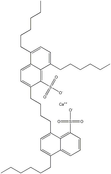 Bis(5,8-dihexyl-1-naphthalenesulfonic acid)calcium salt Struktur