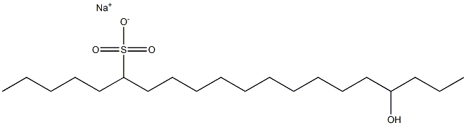 17-Hydroxyicosane-6-sulfonic acid sodium salt Struktur