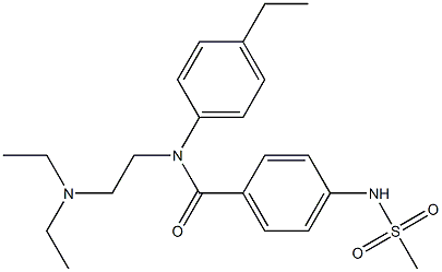 N-(4-Ethylphenyl)-N-[2-(diethylamino)ethyl]-4-[(methylsulfonyl)amino]benzamide Struktur