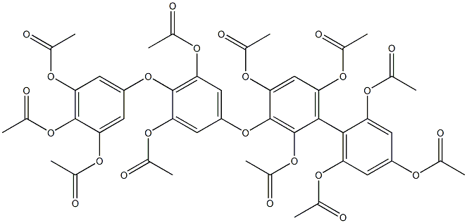 3-[4-(3,4,5-Triacetoxyphenoxy)-3,5-diacetoxyphenoxy]-2,2',4,4',6,6'-hexaacetoxy-1,1'-biphenyl Struktur