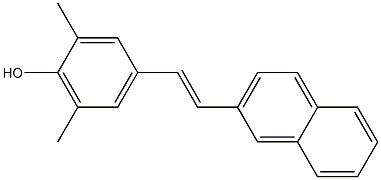 4-[(E)-2-(2-Naphthalenyl)ethenyl]-2,6-dimethylphenol Struktur