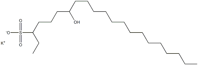 7-Hydroxyhenicosane-3-sulfonic acid potassium salt Struktur