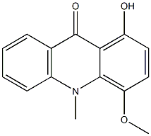 1-Hydroxy-4-methoxy-10-methylacridin-9(10H)-one Struktur