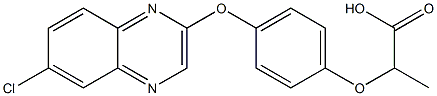 2-[4-[(6-Chloroquinoxalin-2-yl)oxy]phenoxy]propanoic acid Struktur