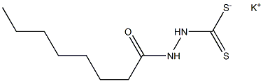 1-Octanoylhydrazine-2-carbodithioic acid potassium salt Struktur