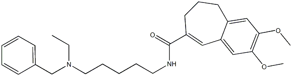 N-[5-(Ethylbenzylamino)pentyl]-2,3-dimethoxy-8,9-dihydro-7H-benzocycloheptene-6-carboxamide Struktur