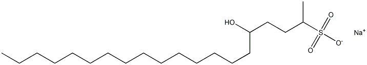 5-Hydroxyicosane-2-sulfonic acid sodium salt Struktur