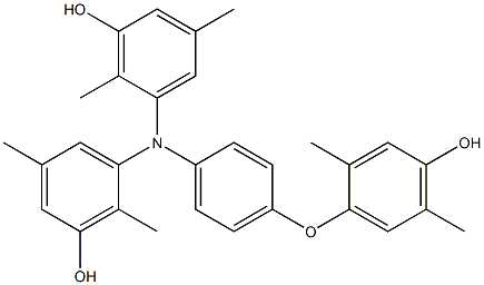 N,N-Bis(3-hydroxy-2,5-dimethylphenyl)-4-(4-hydroxy-2,5-dimethylphenoxy)benzenamine Struktur