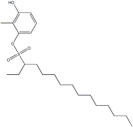 3-Pentadecanesulfonic acid 3-hydroxy-2-methylphenyl ester Struktur