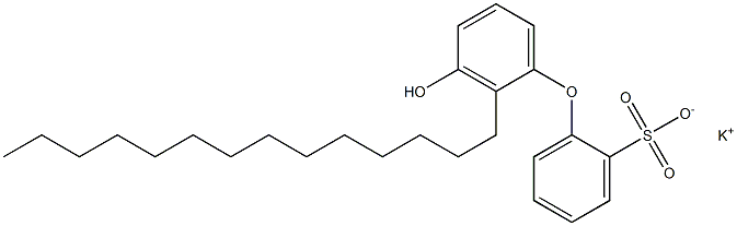 3'-Hydroxy-2'-tetradecyl[oxybisbenzene]-2-sulfonic acid potassium salt Struktur