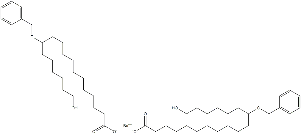 Bis(12-benzyloxy-18-hydroxystearic acid)barium salt Struktur