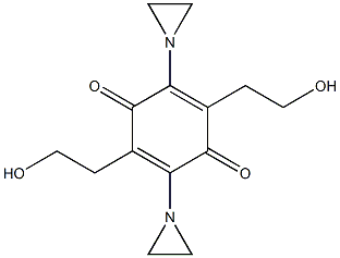 2,5-Bis(1-aziridinyl)-3,6-bis(2-hydroxyethyl)-1,4-benzoquinone Struktur