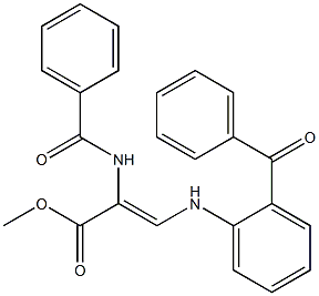 (Z)-3-[(2-Benzoylphenyl)amino]-2-(benzoylamino)acrylic acid methyl ester Struktur