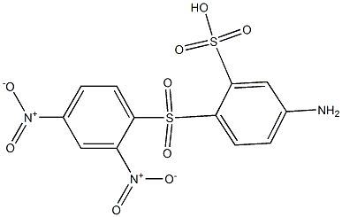 5-Amino-2-[(2,4-dinitrophenyl)sulfonyl]benzenesulfonic acid Struktur