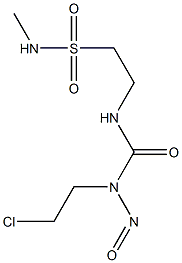 N-Methyl-2-[3-nitroso-3-(2-chloroethyl)ureido]ethanesulfonamide Struktur