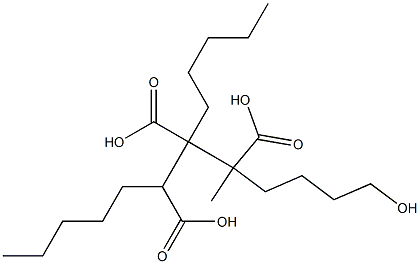 Butane-1,2,3-tricarboxylic acid 3-(4-hydroxybutyl)1,2-dipentyl ester Struktur