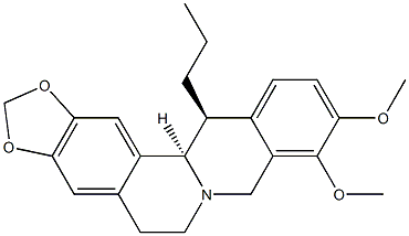 (13S,13aR)-2,3-(Methylenedioxy)-9,10-dimethoxy-5,8,13,13a-tetrahydro-13-propyl-6H-dibenzo[a,g]quinolizine Struktur