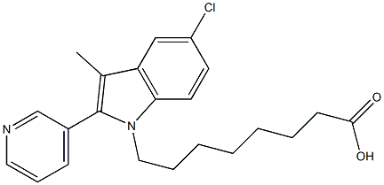 5-Chloro-3-methyl-2-(3-pyridyl)-1H-indole-1-octanoic acid Struktur