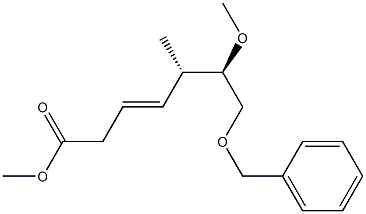 (5S,6R,3E)-7-(Benzyloxy)-6-methoxy-5-methyl-3-heptenoic acid methyl ester Struktur