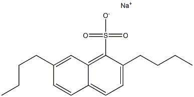 2,7-Dibutyl-1-naphthalenesulfonic acid sodium salt Struktur