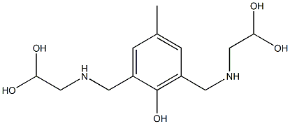 2,6-Bis[[(2,2-dihydroxyethyl)amino]methyl]-4-methylphenol Struktur